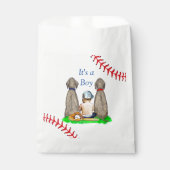 Sachets En Papier C'est un garçon, le Baby shower du garçon à thème  (Devant)