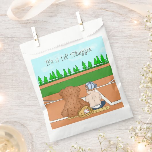 Sachets En Papier C'est un Lil' Slugger | Baseball Baby shower à thè (Coupé)