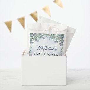 Sachets En Papier C'est un petit Baby shower de fleurs vertes