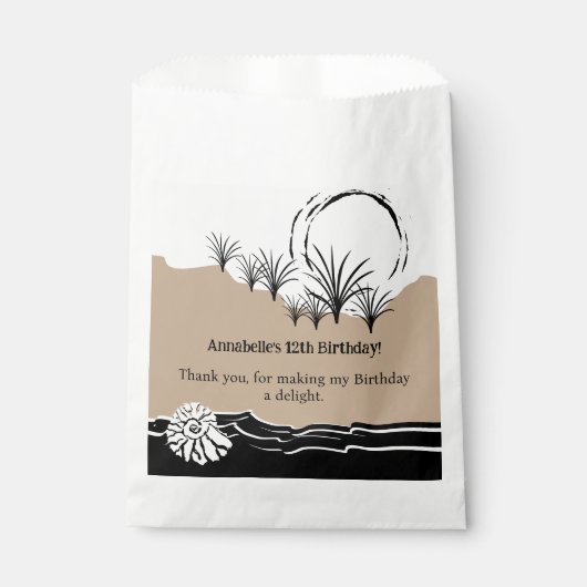 Sachets En Papier C'est une fête d'anniversaire de plage (Devant)