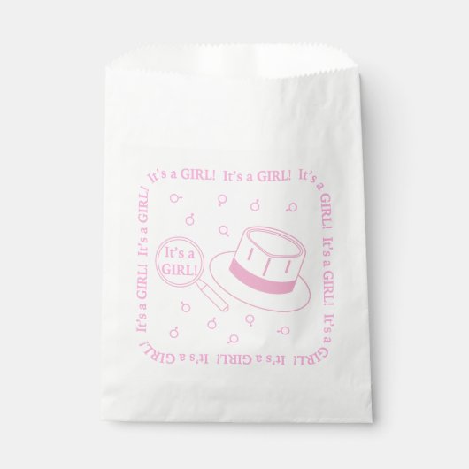 Sachets En Papier C'est une fille ! annonce (Devant)