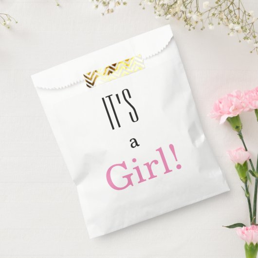 Sachets En Papier C'est une fille ! Sac baby shower Fête Favoriser (Scellé)