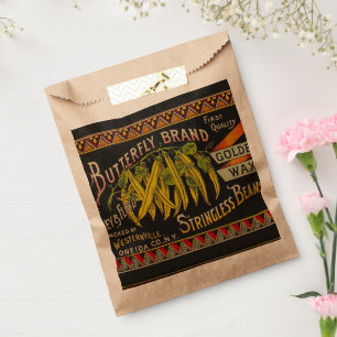 Sachets En Papier Chaîne Étiquette de haricot Vegetable Pays