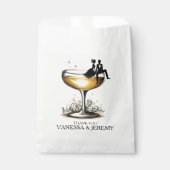 Sachets En Papier Champagne Couple (Devant)
