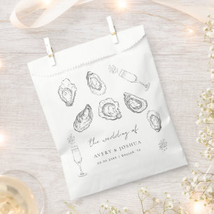 Sachets En Papier Champagne et huîtres Rôtis Mariage Favoriser