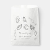 Sachets En Papier Champagne et huîtres Rôtis Mariage Favoriser (Devant)