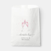 Sachets En Papier Champagne rose "Cheval to Love" Personnalisé (Devant)