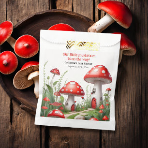 Sachets En Papier Champignons rouges Baby shower des bois