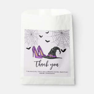 Sachets En Papier Chapeau et chaussures de sorcière Halloween violet