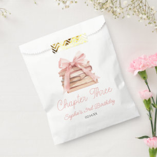 Sachets En Papier Chapitre Trois Livres à Ruban Rose Fête d'annivers