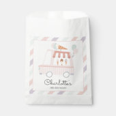 Sachets En Papier Chariot à glace rose Décorations de fête d'anniver (Devant)