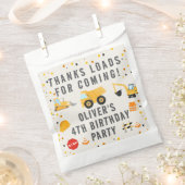 Sachets En Papier Chariots de construction fête d'anniversaire (Coupé)