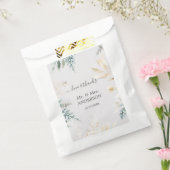 Sachets En Papier Charmant Aquarelle Verdure Mariage Or (Scellé)