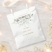 Sachets En Papier Charmant rose floral doré aquarelle pour enterreme (Coupé)