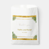 Sachets En Papier Charmante Ferme Feuille Mariage or Foil Custom (Devant)