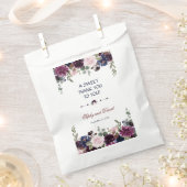 Sachets En Papier Charme Lavande Marine Bleu Floral Fleur MERCI (Coupé)