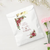 Sachets En Papier Charme Noël Rouge Blanc Poinsettia Frame Mariage (Scellé)