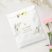 Sachets En Papier Charming Aquarelle Fleurs blanches Baptême (Scellé)