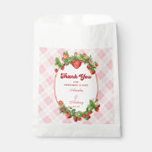 Sachets En Papier Charming Baby shower rose fraise Favoriser sac (Devant)