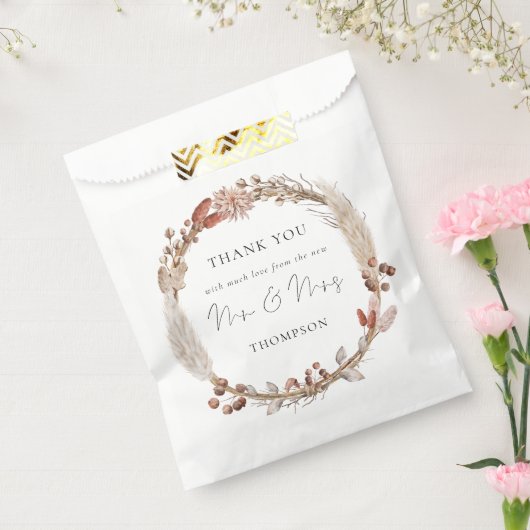 Sachets En Papier Châssis en laiton Rustique Pampas Nouveau M. Mme M (Scellé)