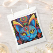 Sachets En Papier Chat Abstrait aux yeux jaunes (Coupé)