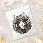 Sachets En Papier Chat de sorcière Halloween Déplaisant Portrait mig (Coupé)