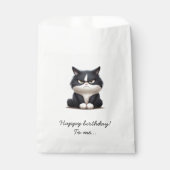 Sachets En Papier Chat grincheux Joyeux anniversaire (Devant)