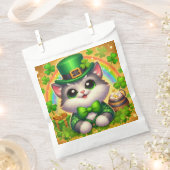 Sachets En Papier Chat mignon/chaton Saint Patrick's Day (Coupé)
