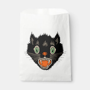 Sachets En Papier Chat noir effrayé d'Halloween Vintage