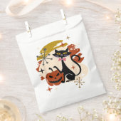 Sachets En Papier Chat noir et Citrouille rétro atomique Halloween T (Coupé)