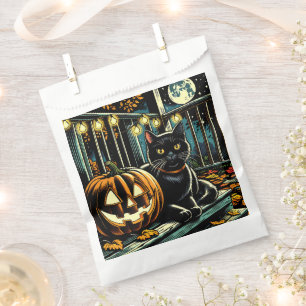 Sachets En Papier Chat noir et Halloween Jack-O-Lanterne