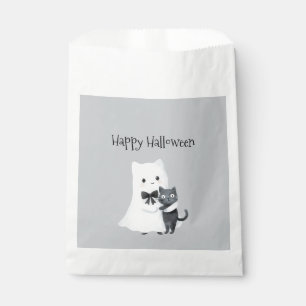 Sachets En Papier Chat noir fantôme mignon Halloween