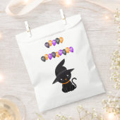 Sachets En Papier Chat noir Joyeux Ballons d'Halloween (Coupé)