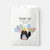 Sachets En Papier Chat Perse Noir Anniversaire Merci Favoriser Sac (Devant)