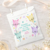 Sachets En Papier Chat rose Kitty Balloons Kitten Fête Fille Anniver (Coupé)