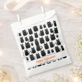 Sachets En Papier Chats noirs Nom personnalisé Bonne Halloween (Coupé)