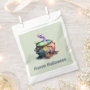 Sachets En Papier Chaudière de sorcière Fumée verte Joyeux Halloween