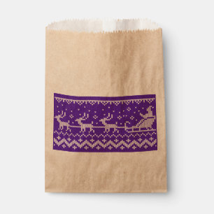 Sachets En Papier Chaudron moche Le Père Noël traîne et rennes