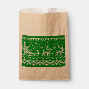 Sachets En Papier Chaudron moche Le Père Noël traîne et rennes