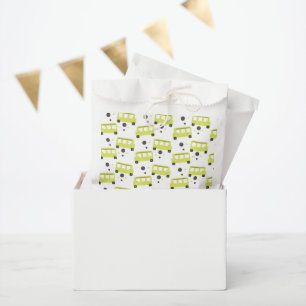 Sachets En Papier Chauffeur de Bus Scolaire Confettis Jaunes Enseign