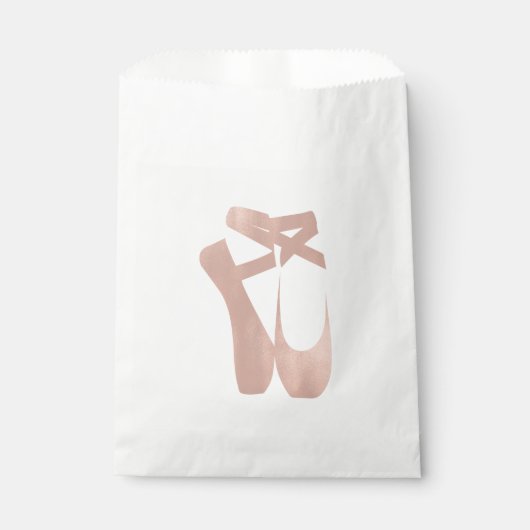 Sachets En Papier Chaussons Ballerina Rose Gold Party (Devant)