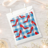 Sachets En Papier chaussons en vichy rubis bleu oz (Coupé)