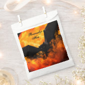 Sachets En Papier Chauve-souris et moisson lune tomber noir orange é (Coupé)