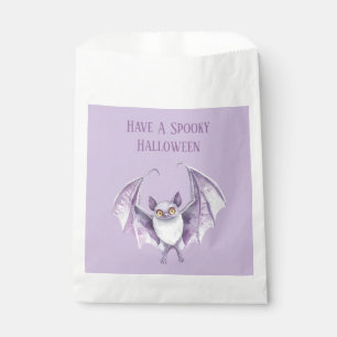 Sachets En Papier Chauve-souris violette Halloween effrayant
