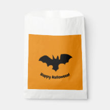 Chauve-souris volante sur sac de faveur orange