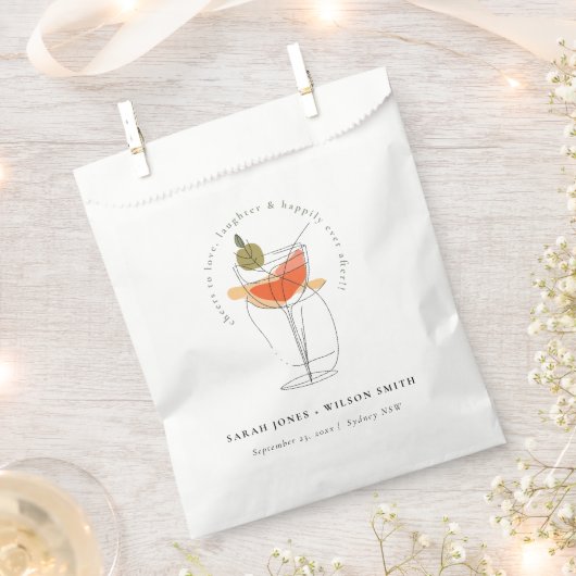 Sachets En Papier Chefs à l'amour moderne Cocktail Mariage de vin (Coupé)