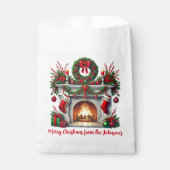 Sachets En Papier Cheminée de Noël (Devant)