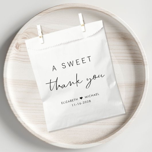 Sachets En Papier Chic A Sweet Merci Mariage