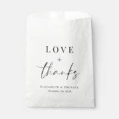 Sachets En Papier Chic Amour Et Merci Mariage (Devant)