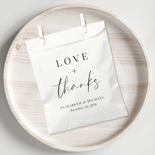 Sachets En Papier Chic Amour Et Merci Mariage